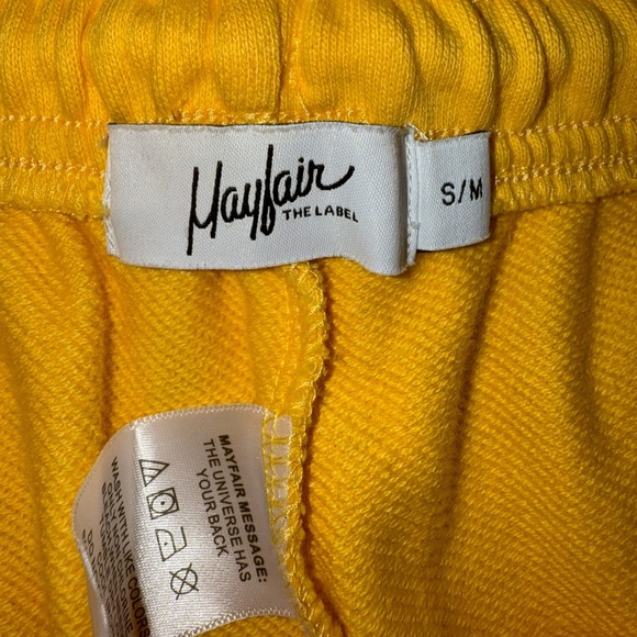 Mayfair The Label Yellow Sweat Shorts Small Medium - Picture 6 of 6